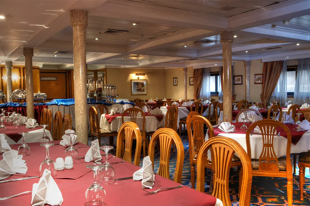 Restaurant aboard the Champolion I Nile cruise